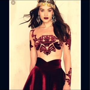 For Love and Lemons Vienna Crop Top - L